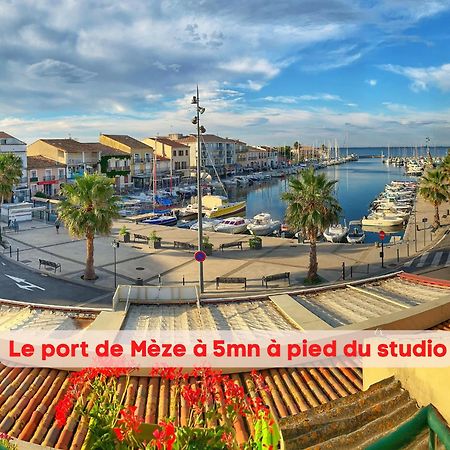 Charmant Studio Climatise A 200M De La Plage Meze Luaran gambar