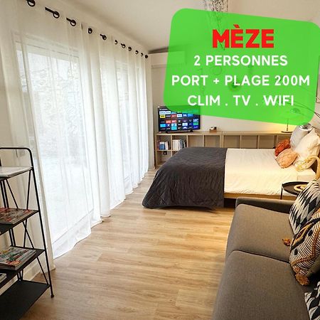 Charmant Studio Climatise A 200M De La Plage Meze Luaran gambar
