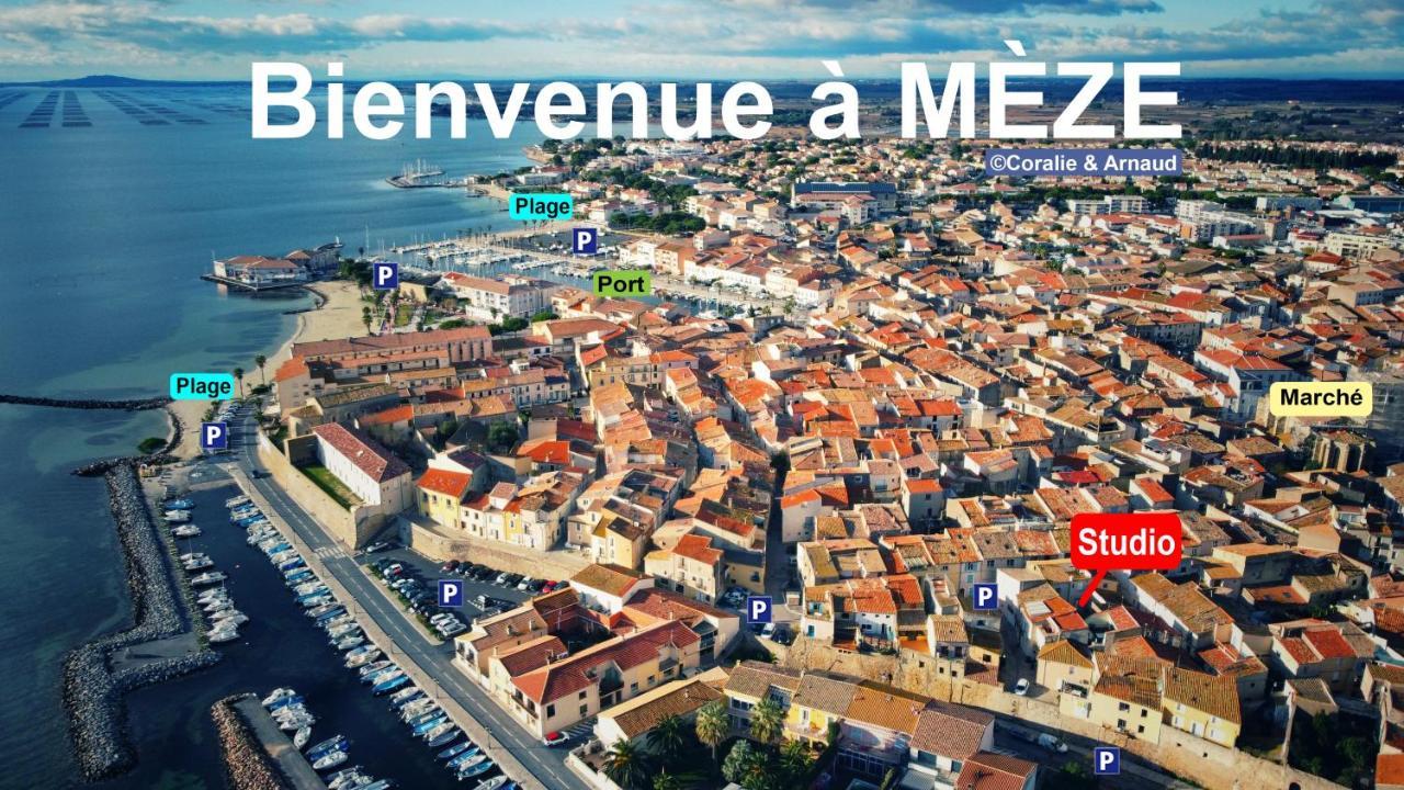 Charmant Studio Climatise A 200M De La Plage Meze Luaran gambar