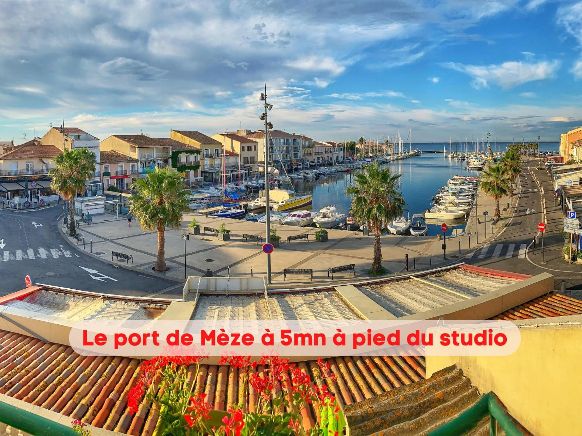 Charmant Studio Climatise A 200M De La Plage Meze Luaran gambar