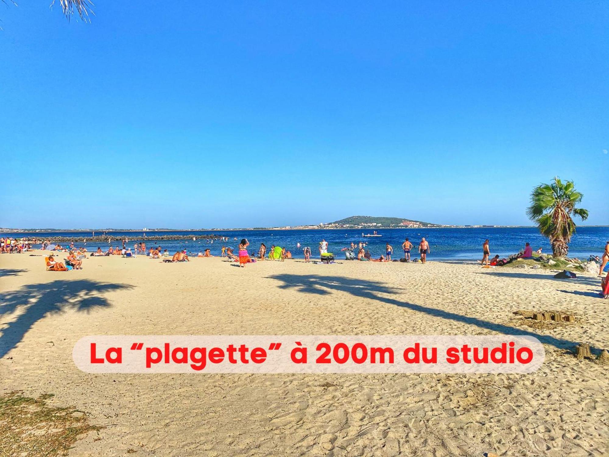 Charmant Studio Climatise A 200M De La Plage Meze Luaran gambar