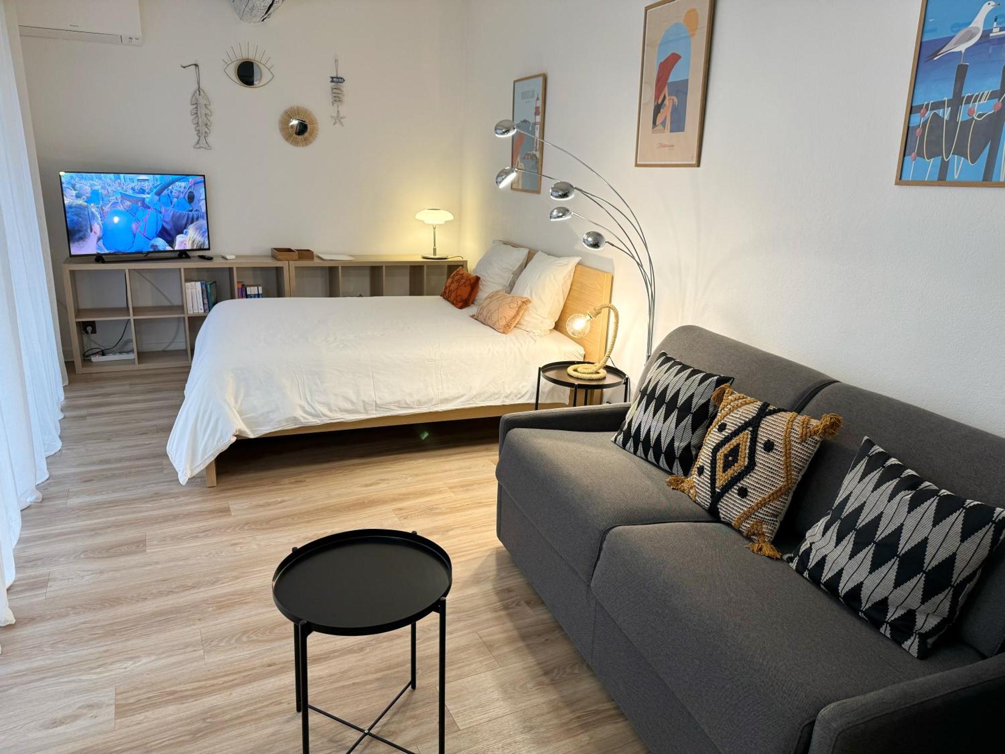 Charmant Studio Climatise A 200M De La Plage Meze Luaran gambar