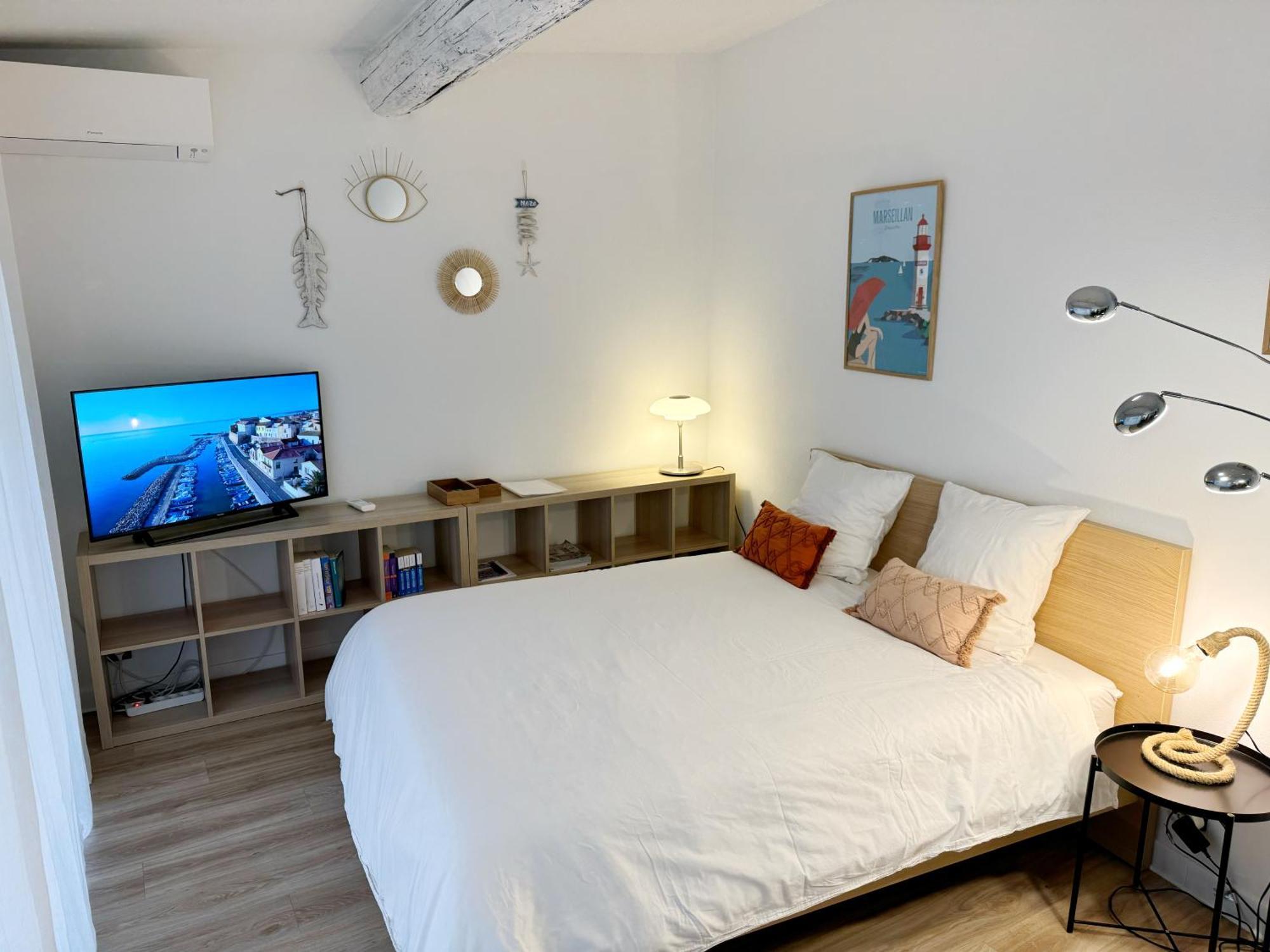 Charmant Studio Climatise A 200M De La Plage Meze Luaran gambar